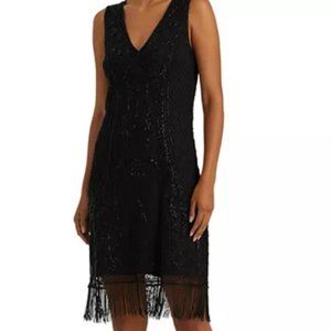 Ralph Lauren Fringed Beaded Shift Dress - New with Tags
